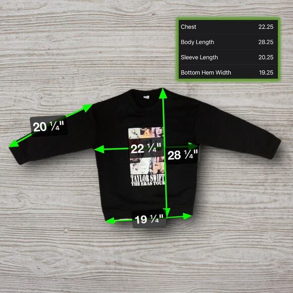 ★ Taylor Swift The Eras Tour Concert Merch Black Sweatshirt ★ - Picture 6 of 7